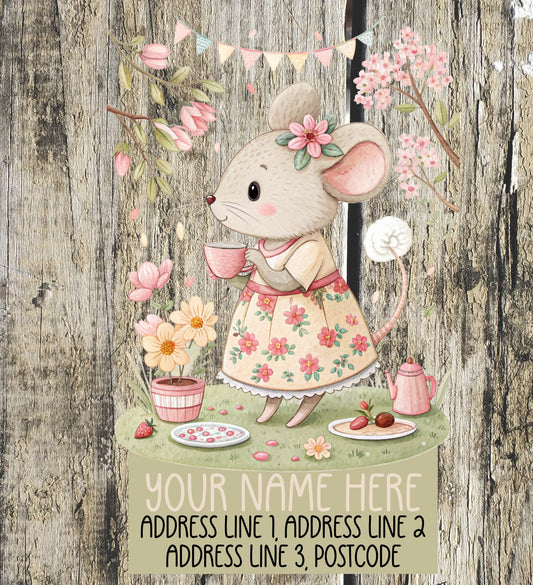 Mouse Tea party Address Labels