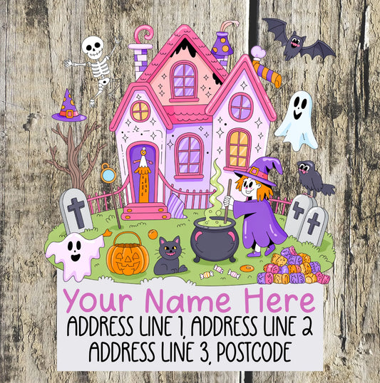 Spooky House Address Labels