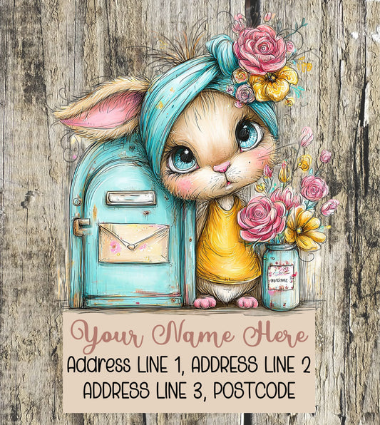 Peeking Bunny Mail Address Labels