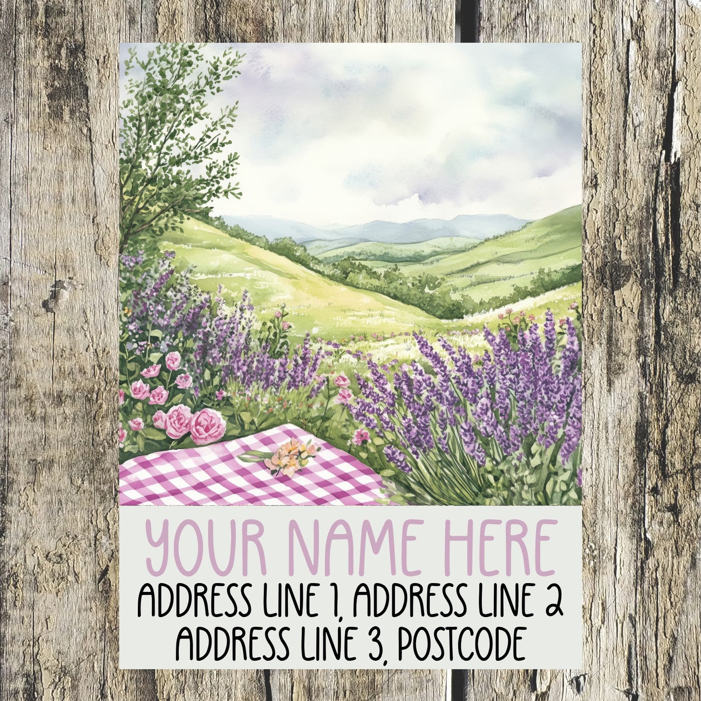 Lavender Field Address Labels