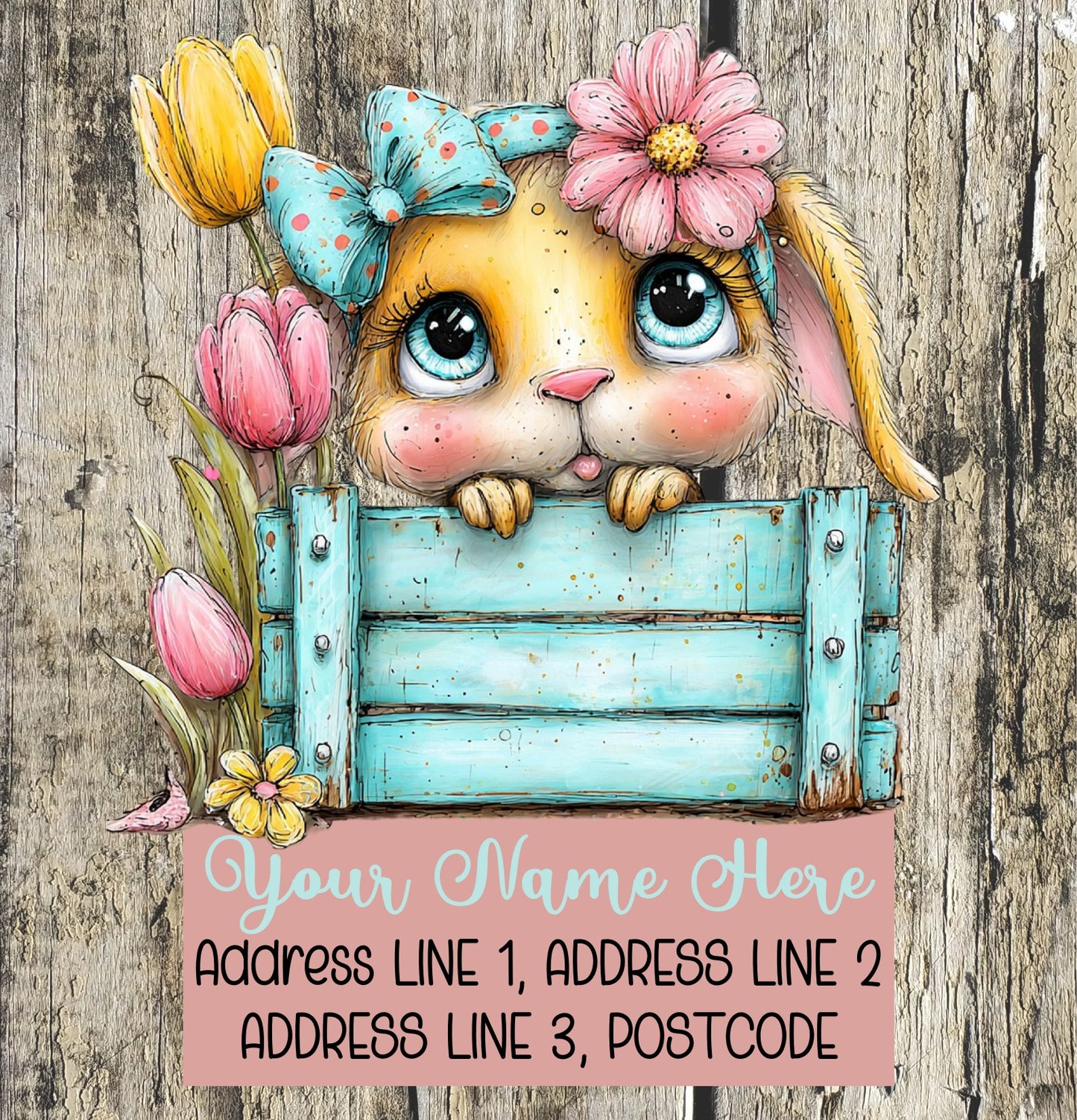 Peeking Bunny Mail Address Labels