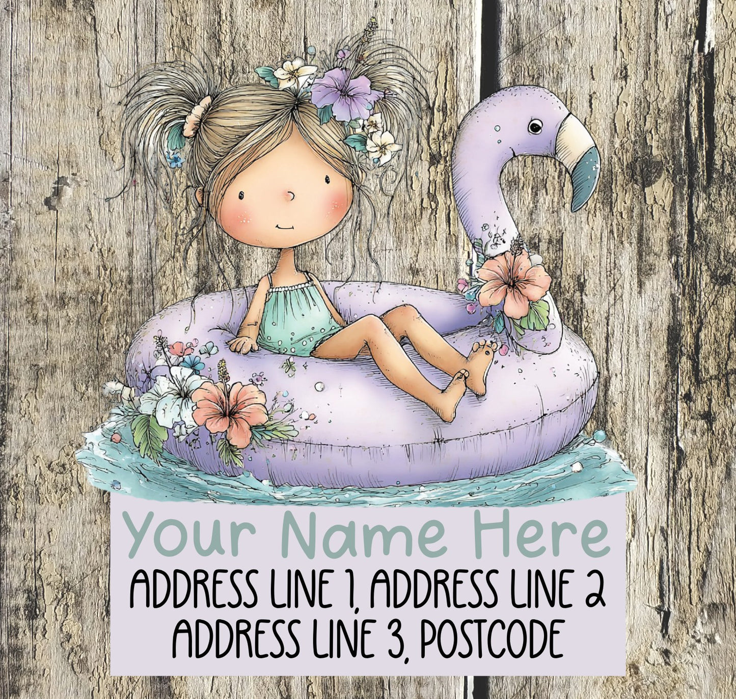 Purple Summer Address Labels