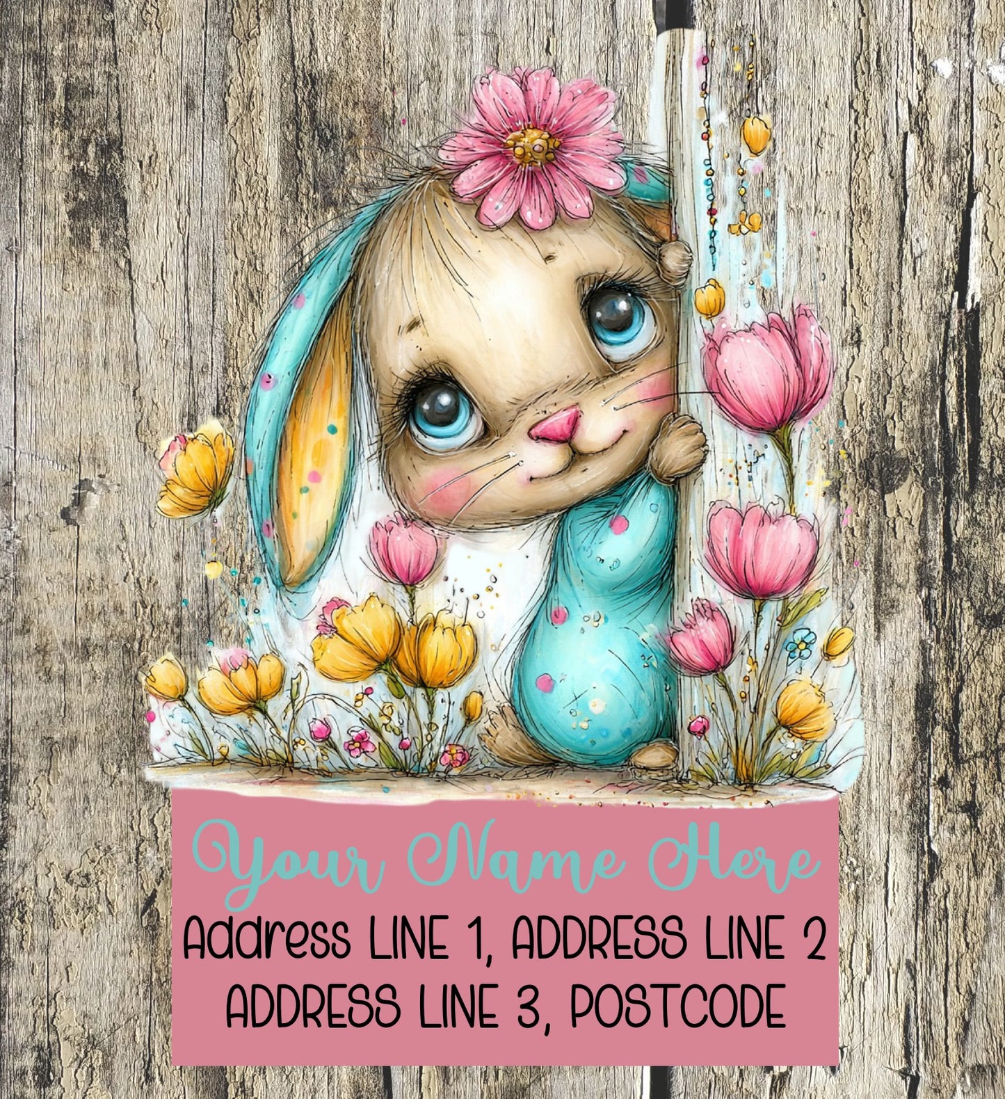 Peeking Bunny Mail Address Labels