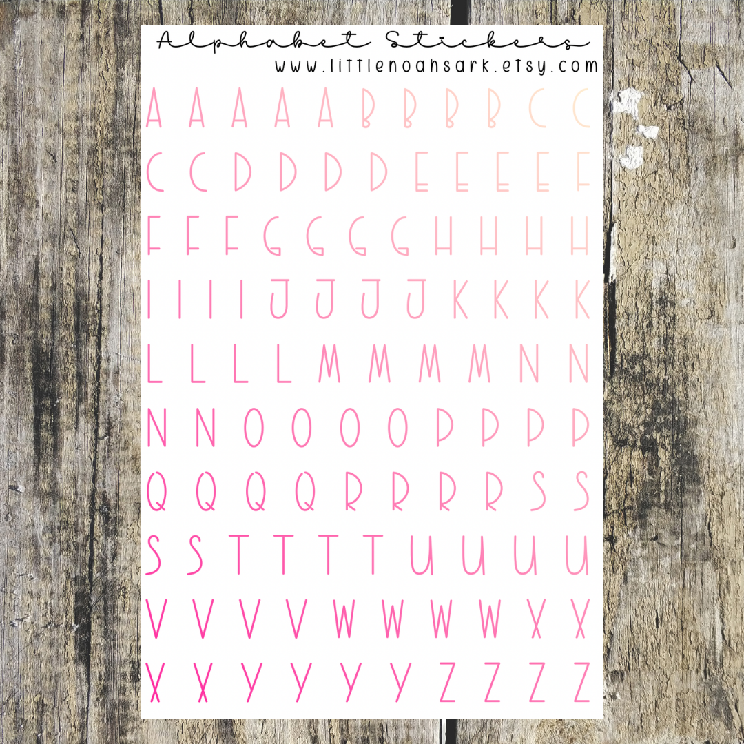 Alphabet Stickers