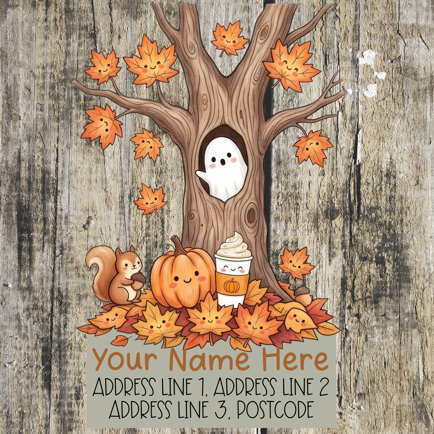 Autumn Tree Address Labels