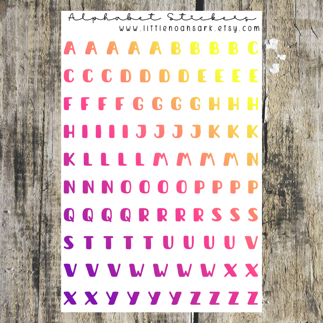 Alphabet Stickers