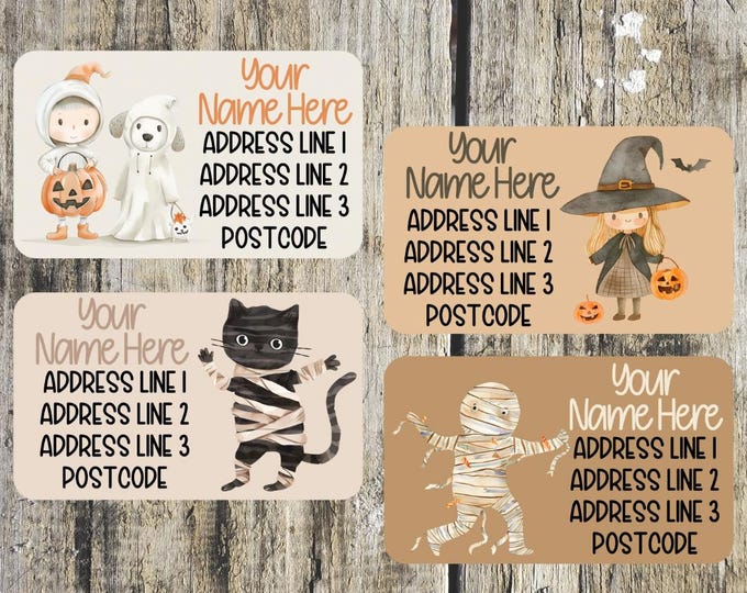 Halloween Costume Mini Address Labels