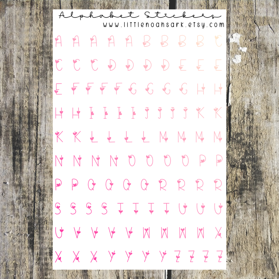 Alphabet Stickers