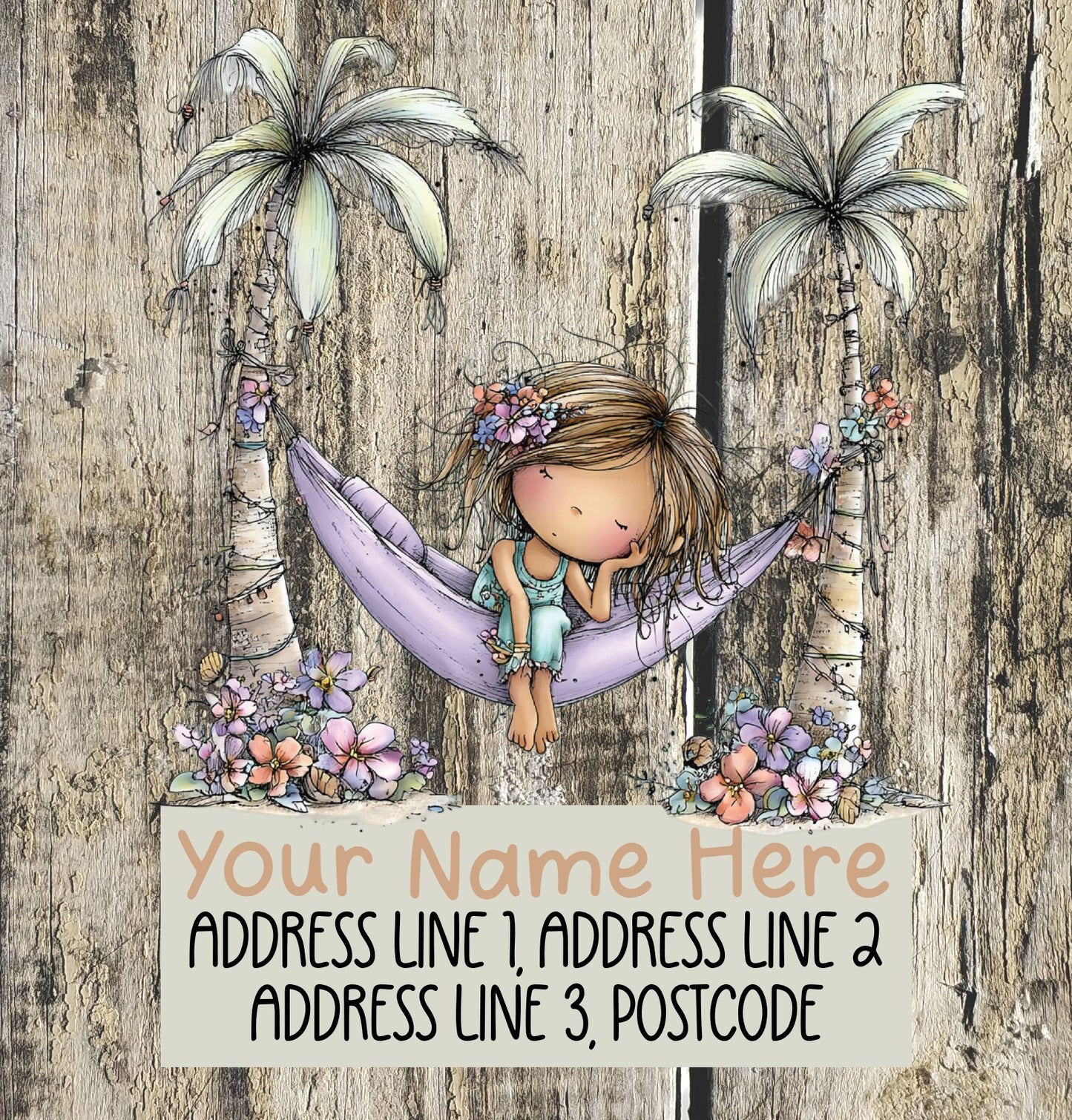 Purple Summer Address Labels