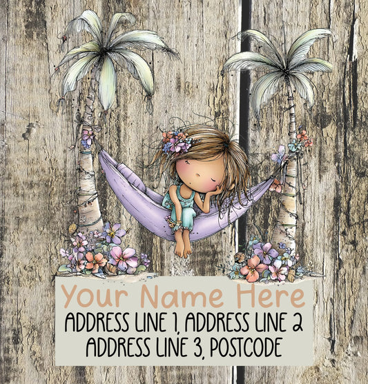 Purple Summer Address Labels