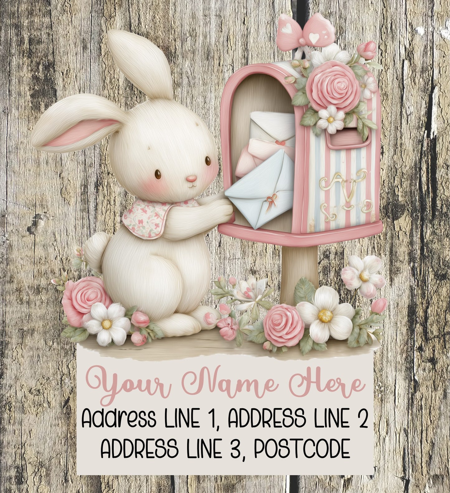 Spring Bunny Mail Address Labels