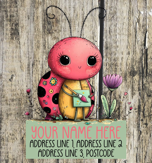 Ladybug Spring Address Labels