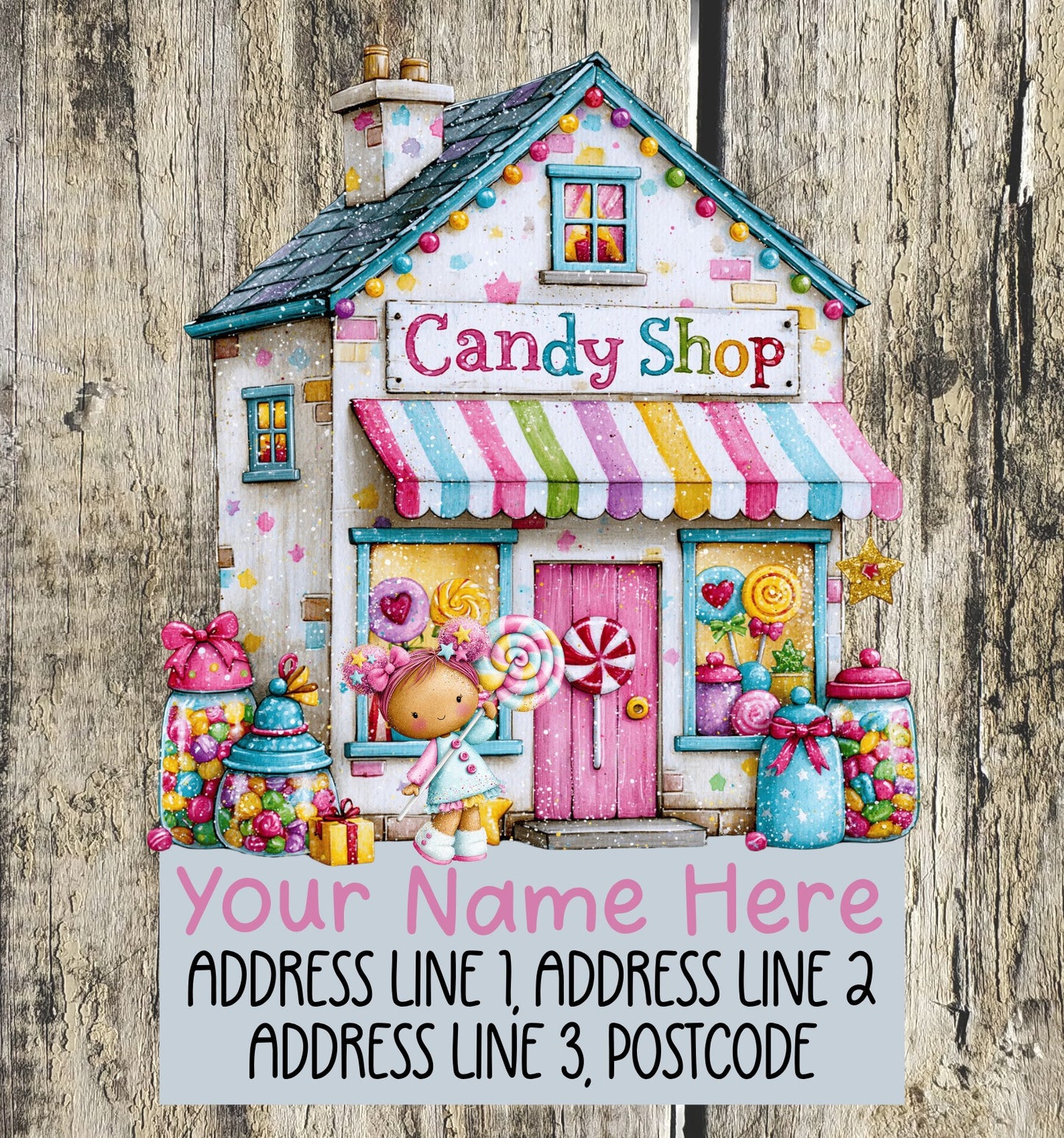 Gingerbread Candy Address Labels