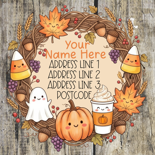 Autumn Wreath Address Labels