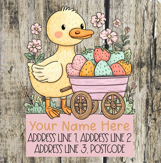 Strawberry Duck Address Labels