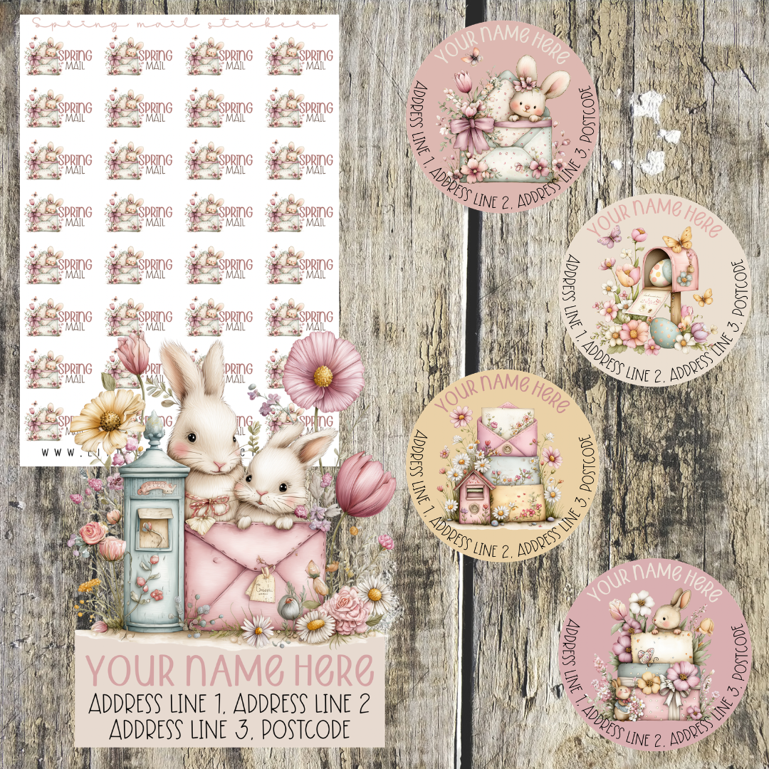 Spring Bunny mini label bundle