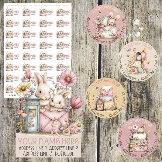 Spring Bunny mini label bundle