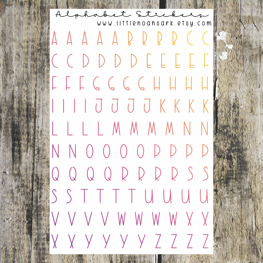 Alphabet Stickers