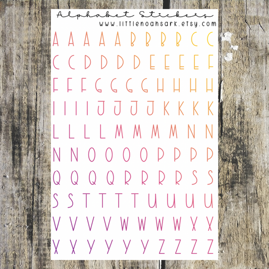 Alphabet Stickers