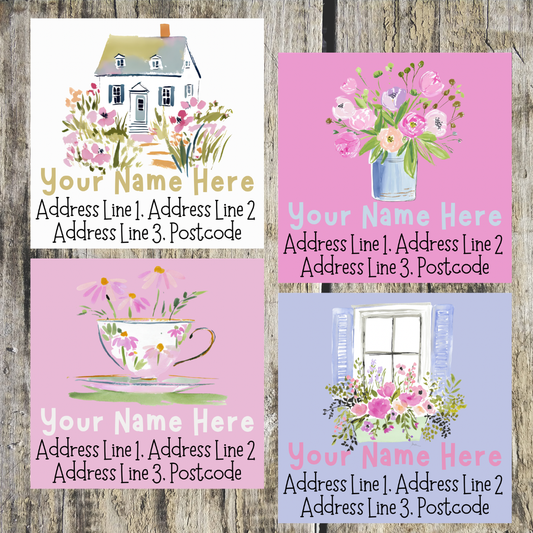 Spring Mixed Address Labels