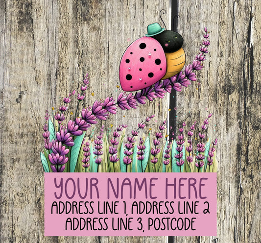 Ladybug Spring Address Labels