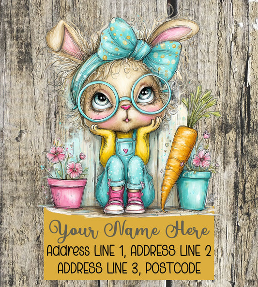 Peeking Bunny Mail Address Labels
