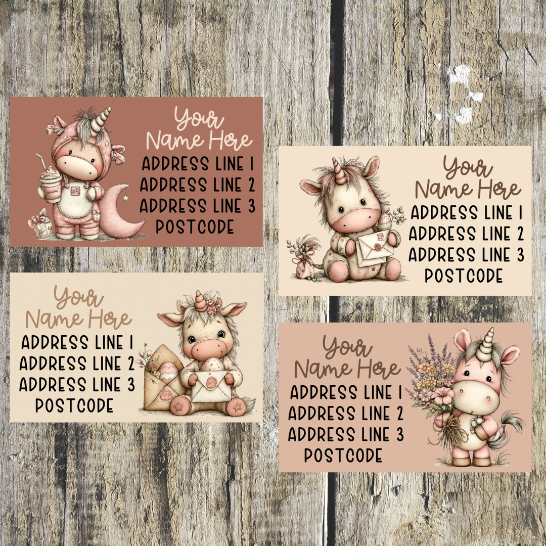 Unicorn Mini Address Labels