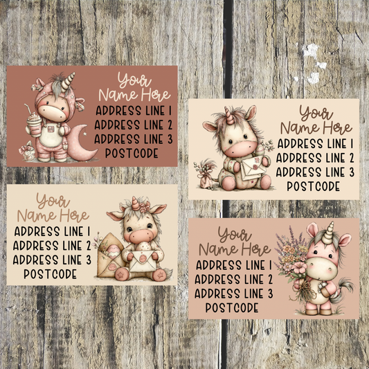 Unicorn Mini Address Labels