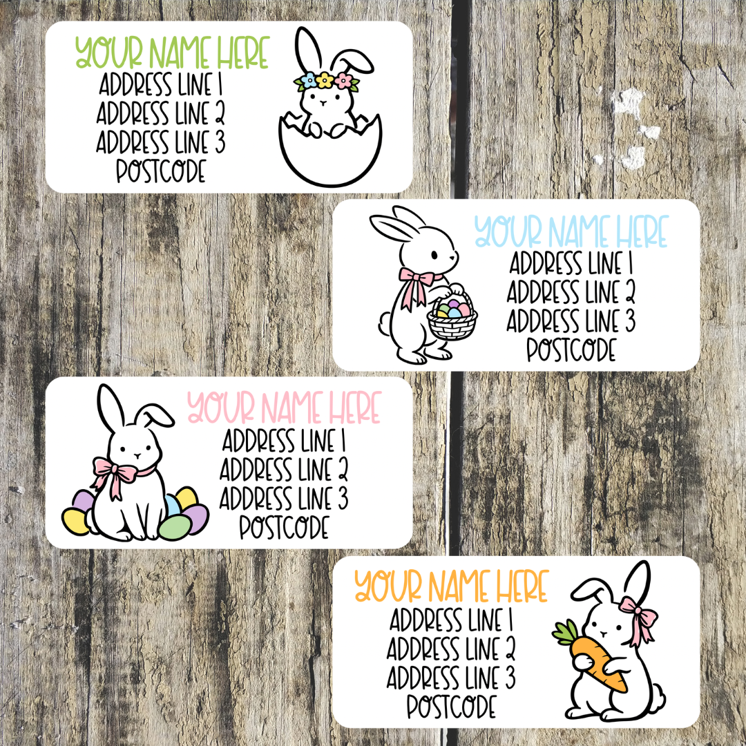 Black & White Longer Address Labels