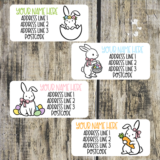 Black & White Longer Address Labels