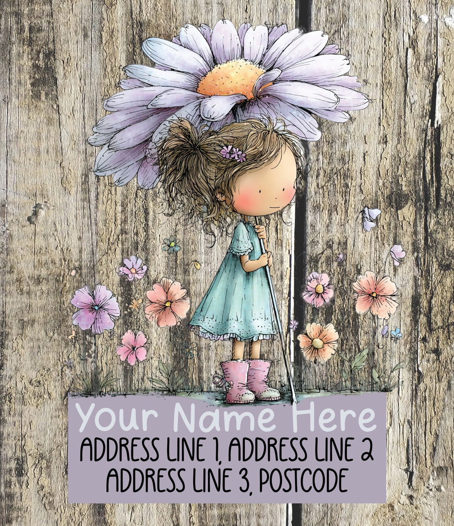 Purple Summer Address Labels