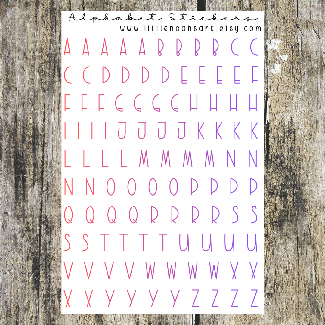 Alphabet Stickers