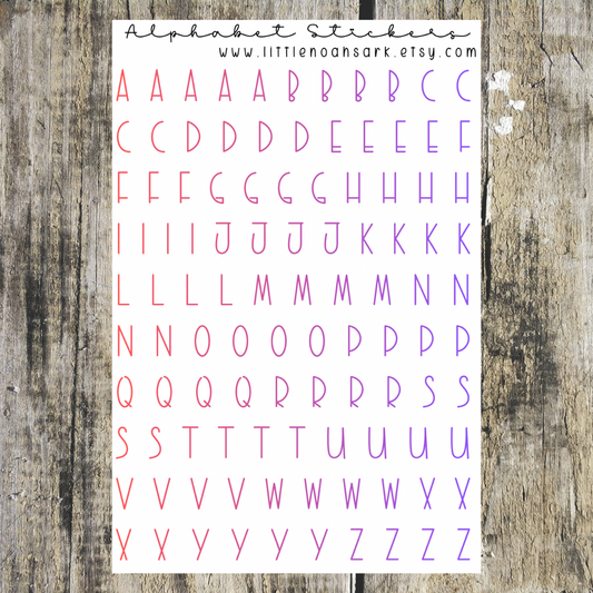 Alphabet Stickers