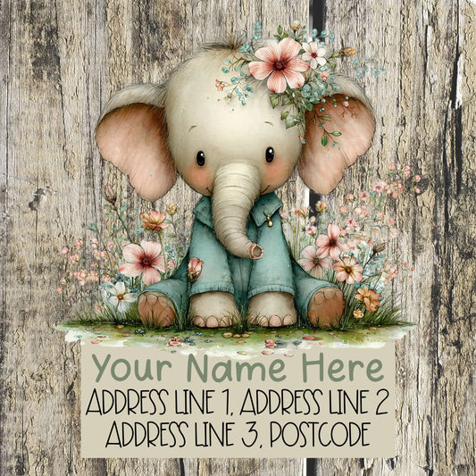 Spring Elephant Address Labels