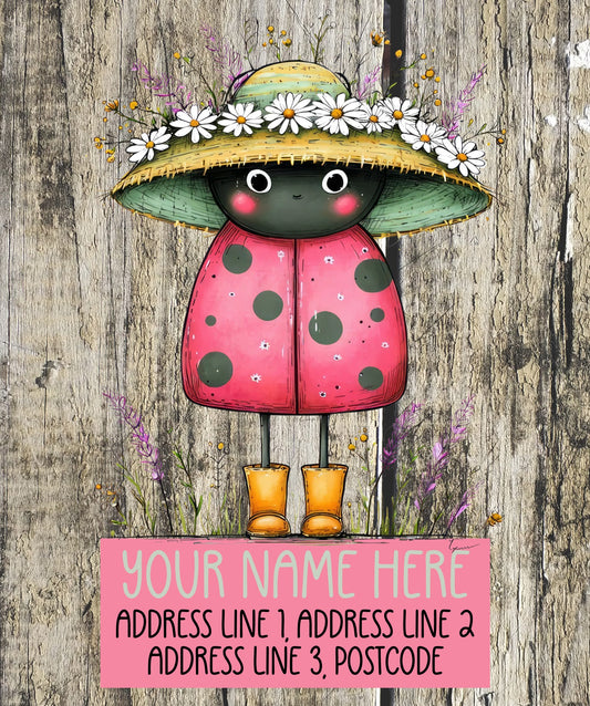 Ladybug Spring Address Labels
