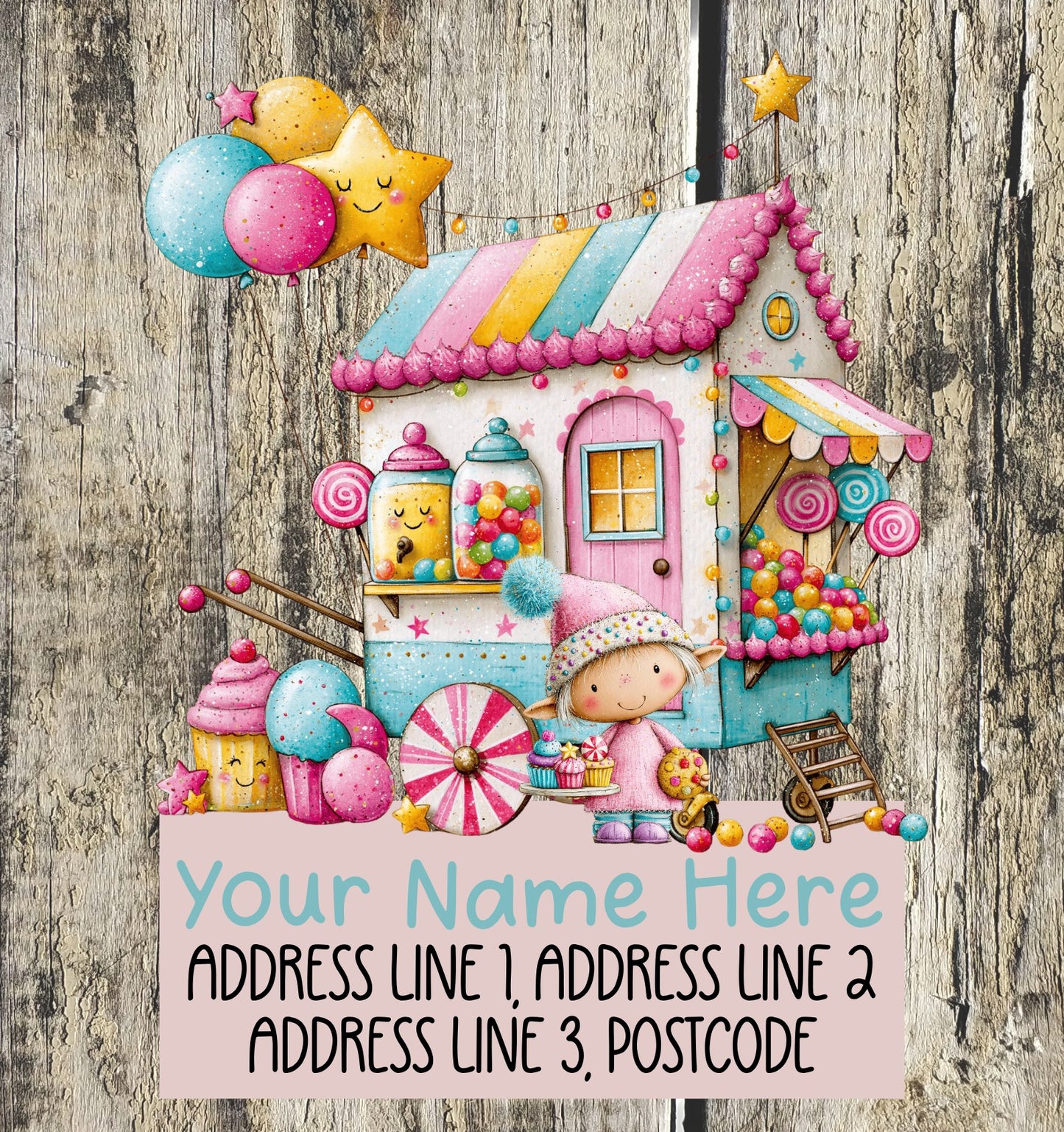 Gingerbread Candy Address Labels
