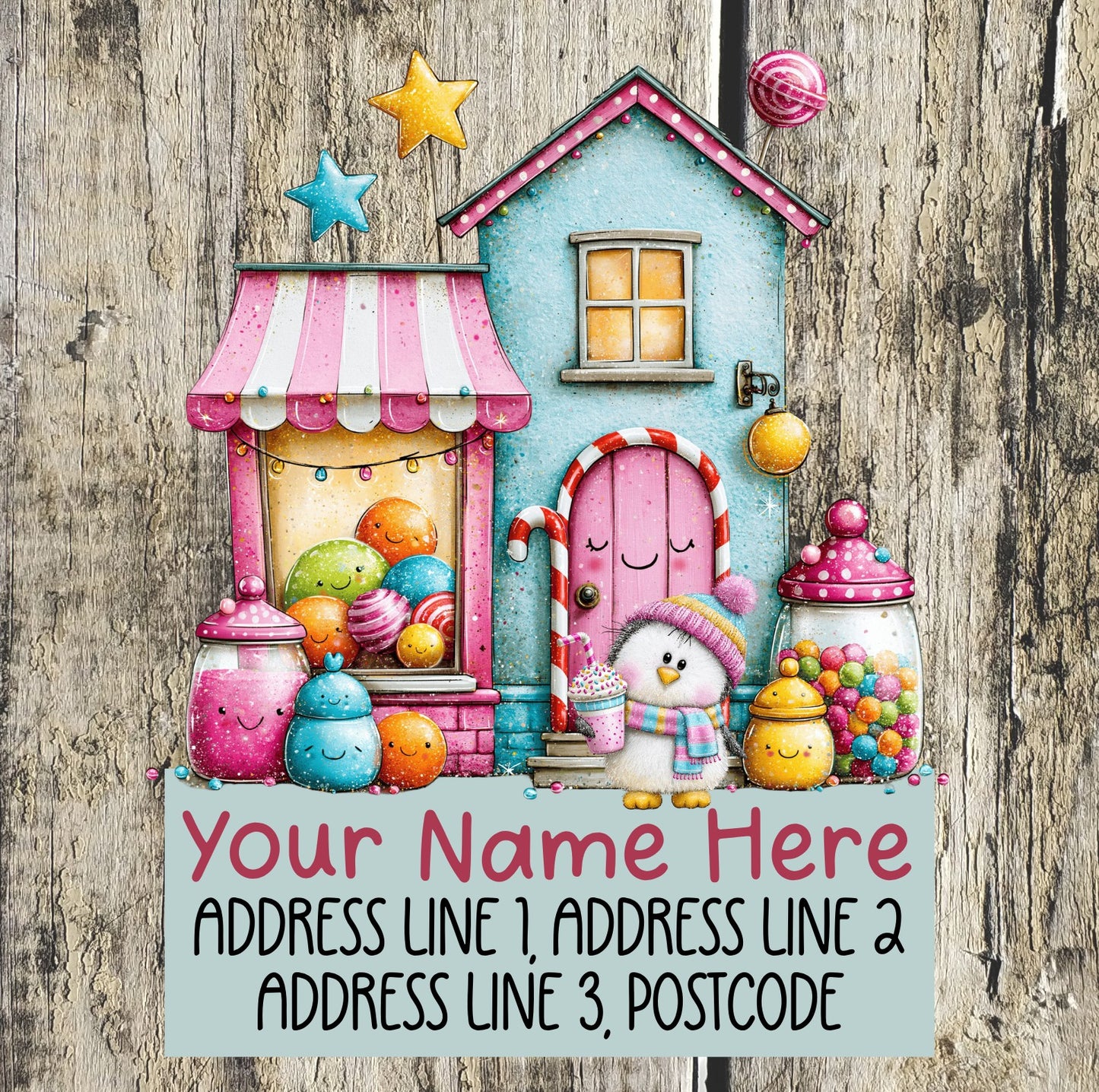 Gingerbread Candy Address Labels