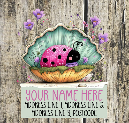 Ladybug Spring Address Labels