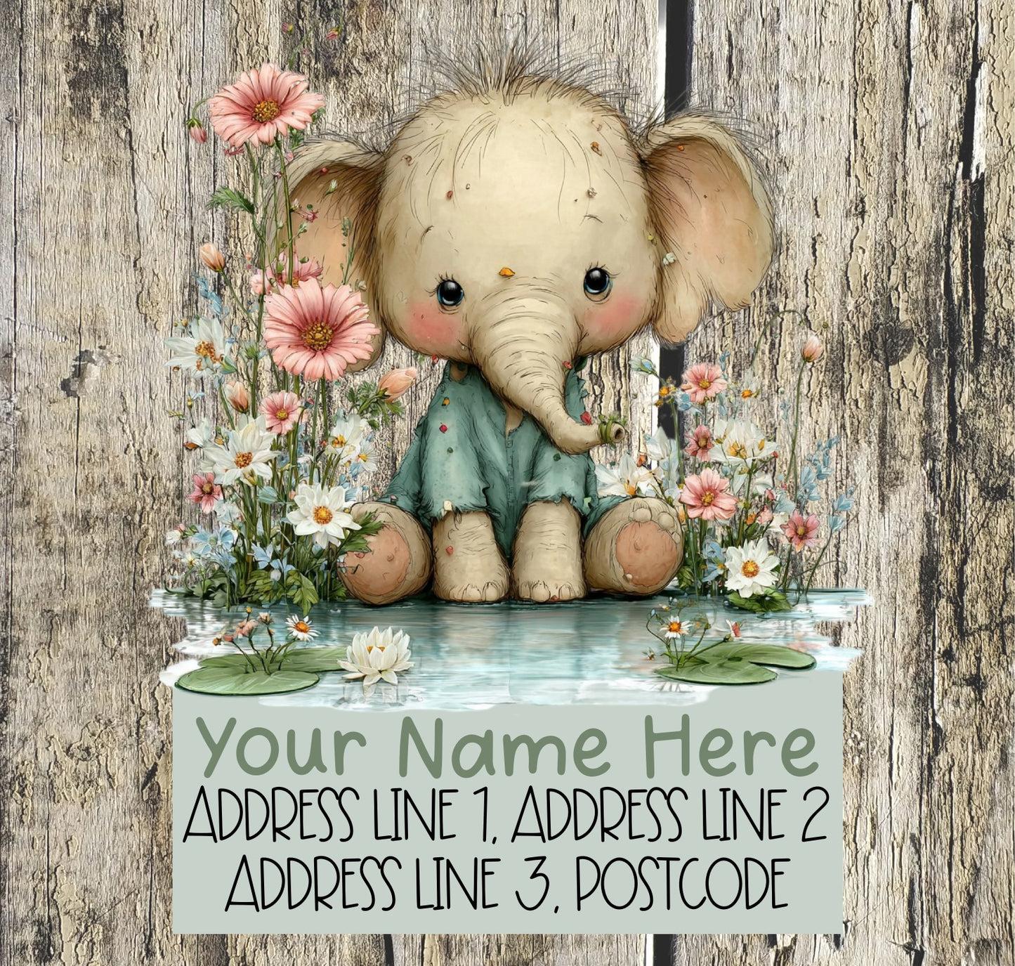 Spring Elephant Address Labels