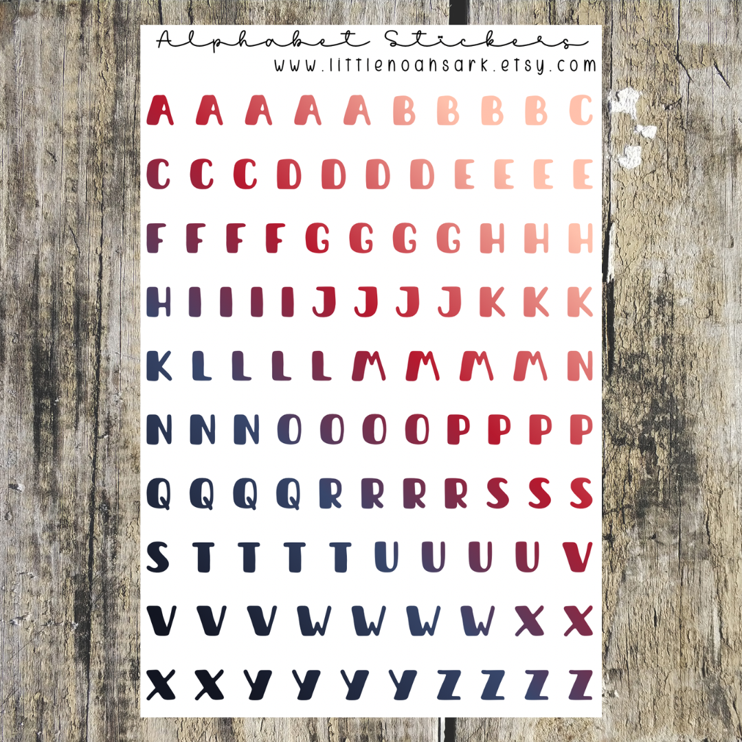 Alphabet Stickers