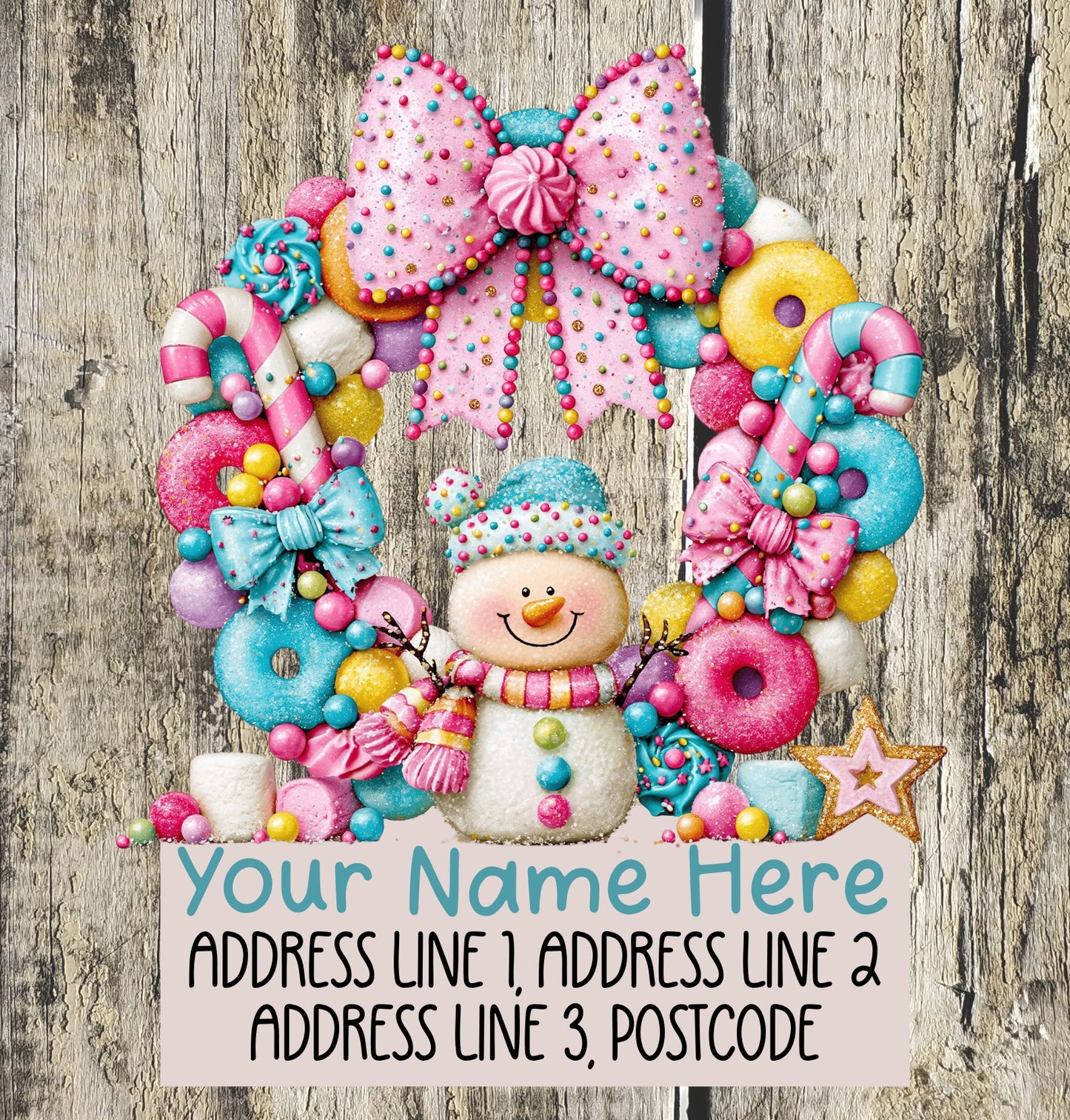 Gingerbread Candy Address Labels
