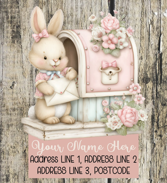 Spring Bunny Mail Address Labels
