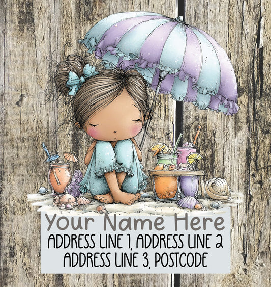 Purple Summer Address Labels