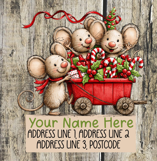 Christmas Mouse Address Labels