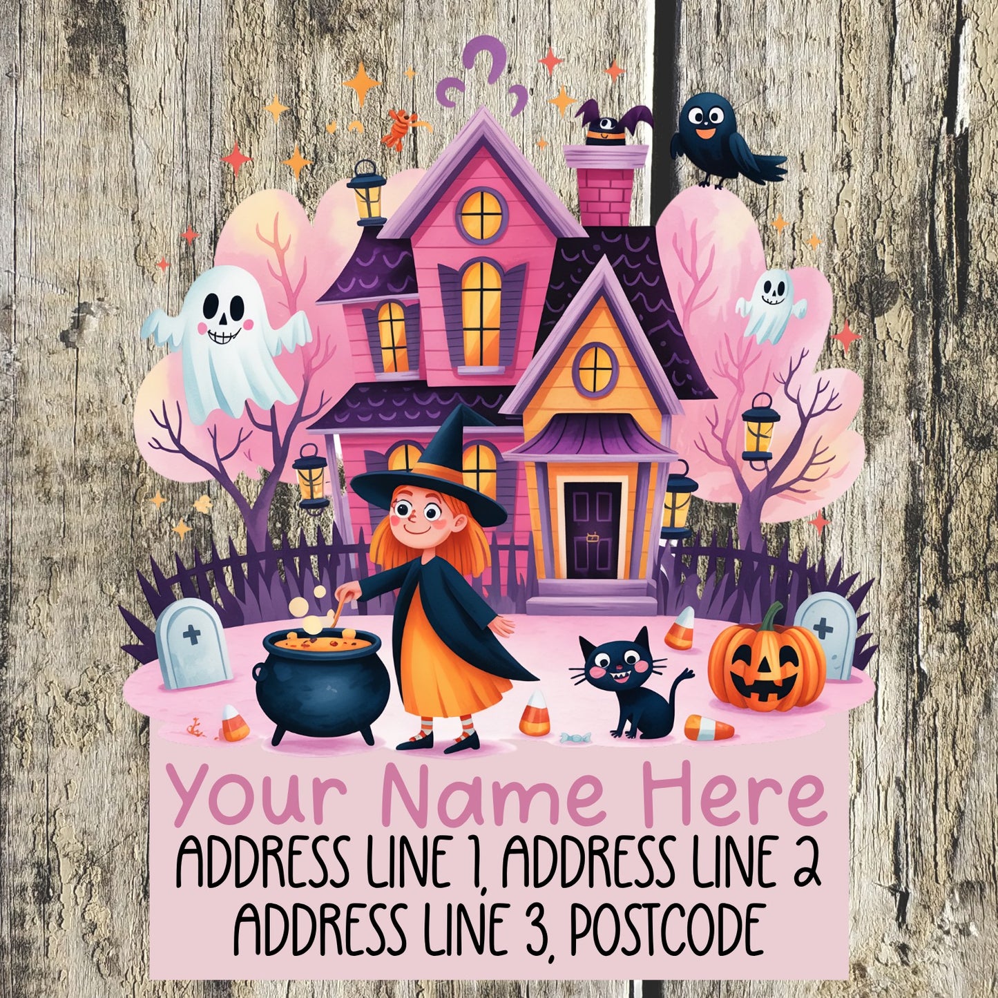Spooky House Address Labels