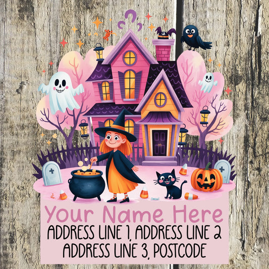 Spooky House Address Labels