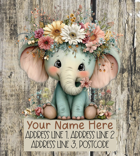 Spring Elephant Address Labels