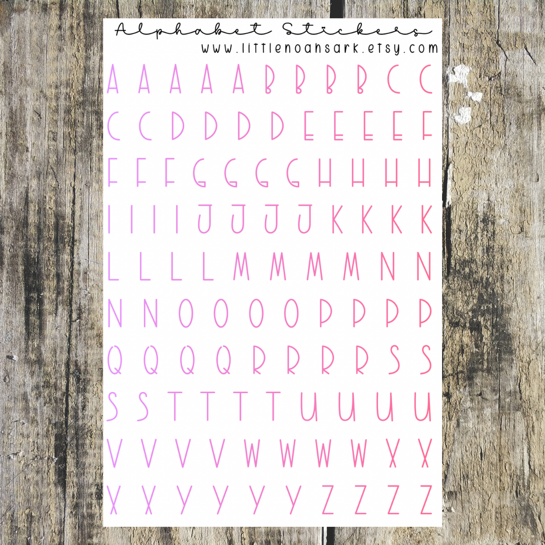Alphabet Stickers