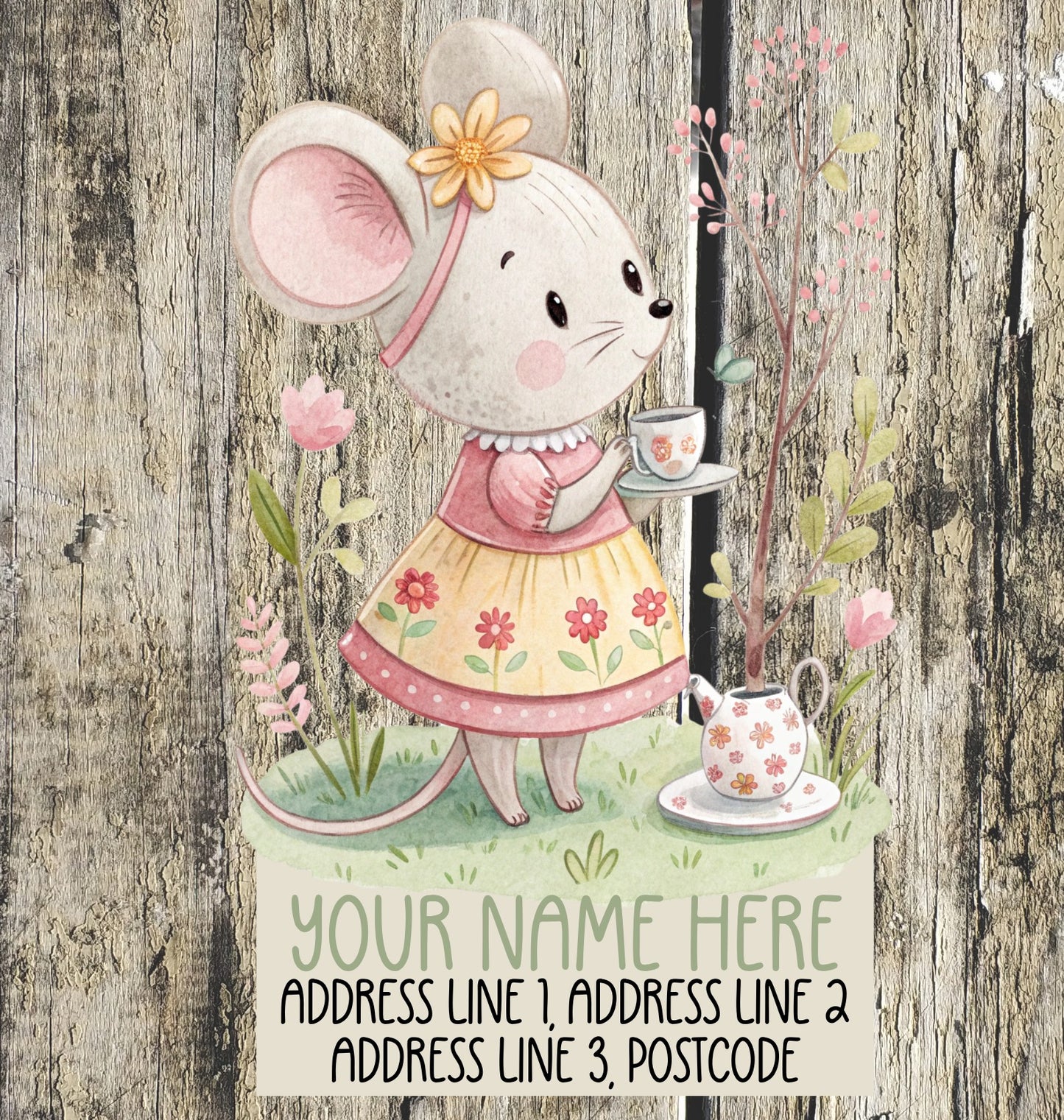 Mouse Tea party Address Labels