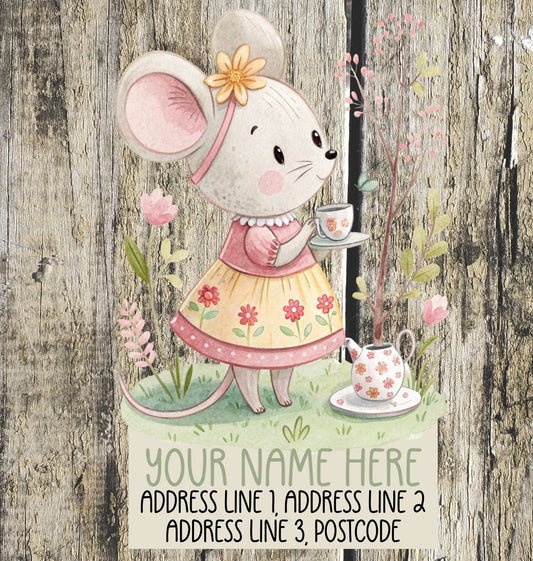 Mouse Tea party Address Labels